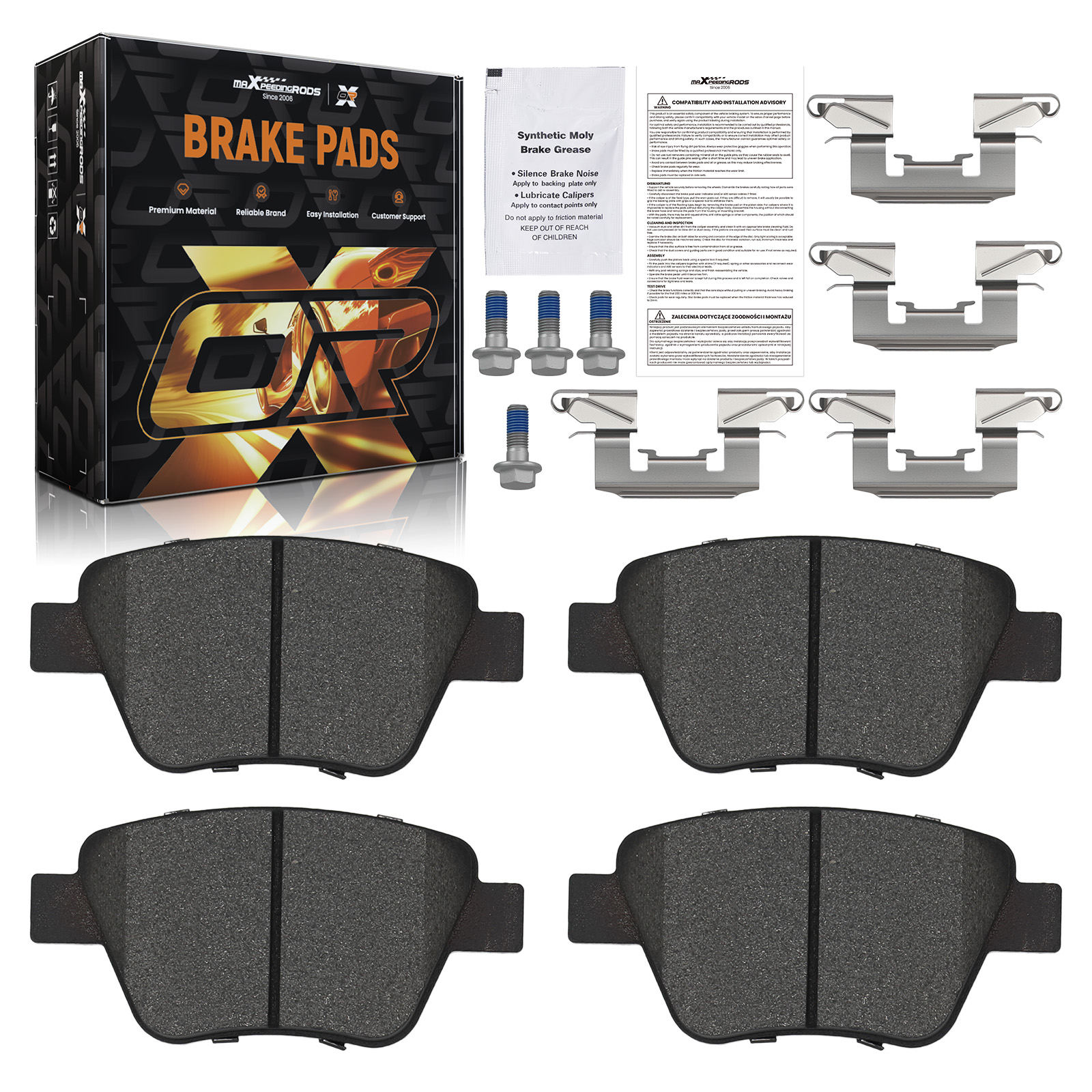Front Left+Right Brake Pads for Suzuki Baleno/Suzuki Swift 2016-2023 04465B1190