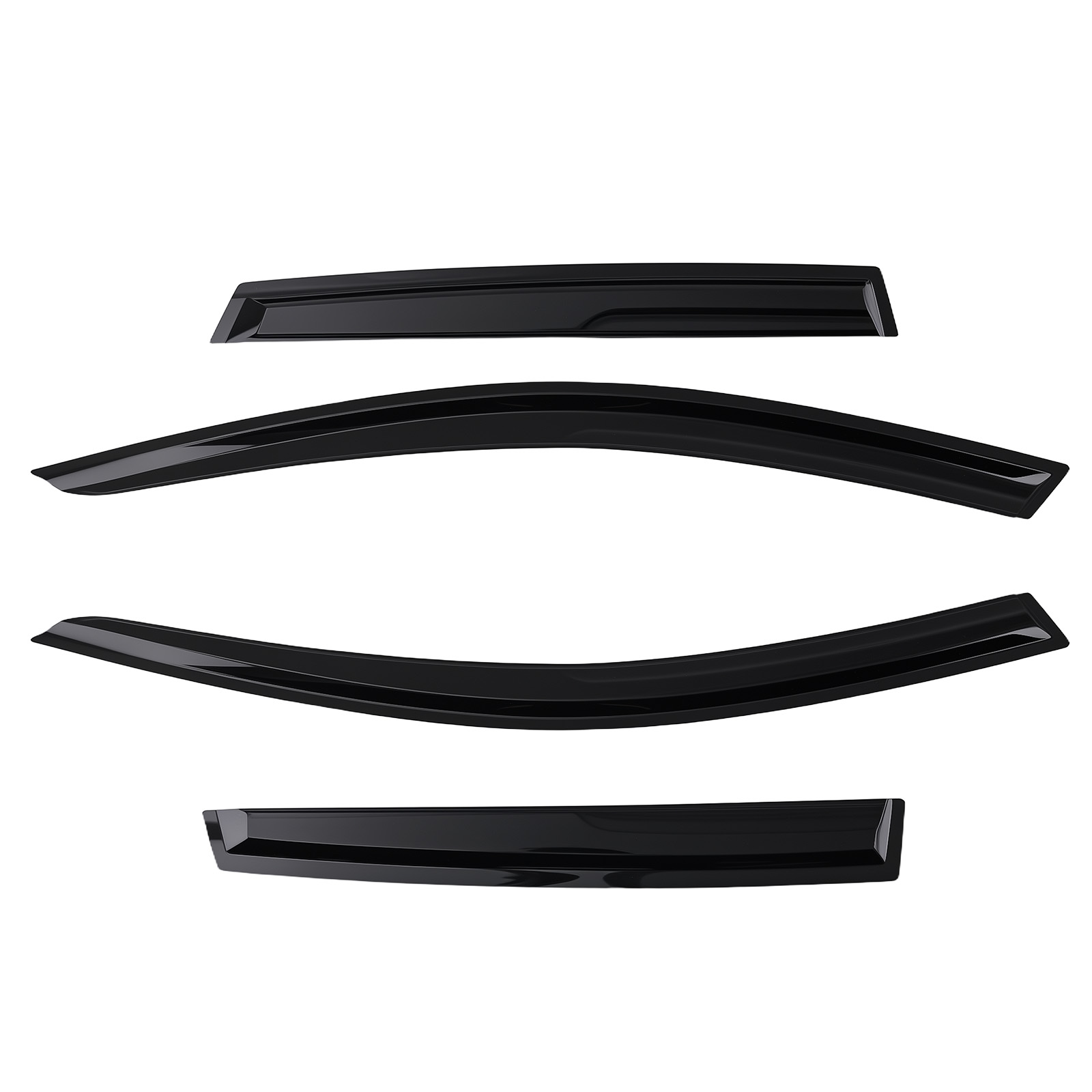 Rain Guard  Wind Deflectors for Renault Clio MK5 2019+ Black  4Pcs Kit