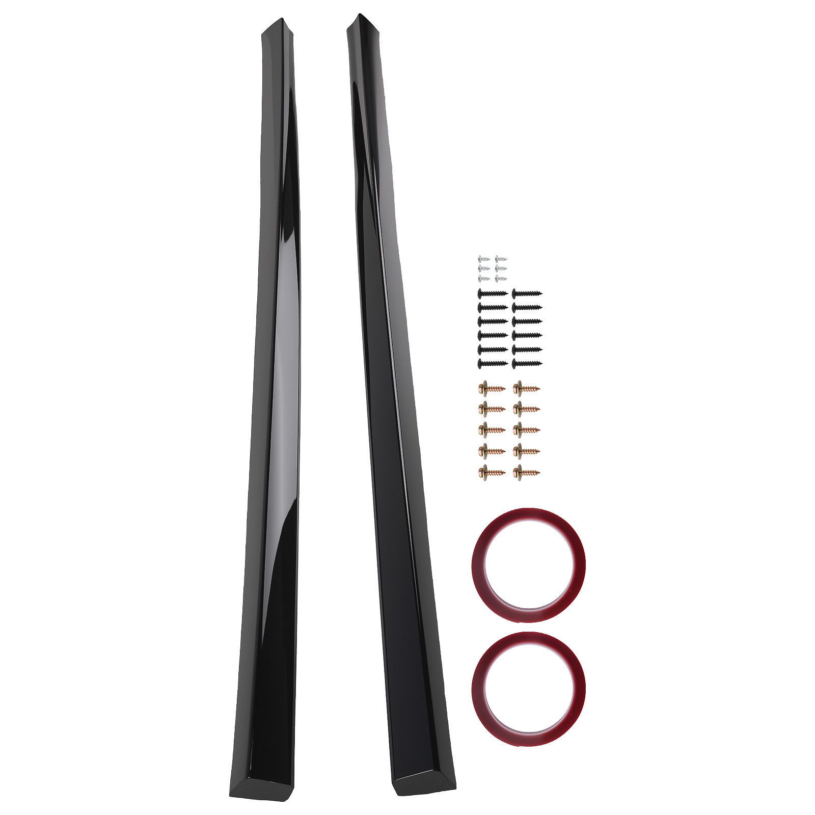 Black ABS Side Skirt Panel Kit for VW Golf MK7 MK7.5 13-20 Body Extension R Line
