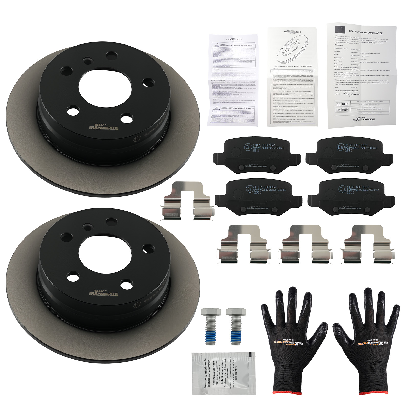 Disques Frein+Plaquettes Arrière for Mercedes A-Klasse W169 B-Klasse A1694201120