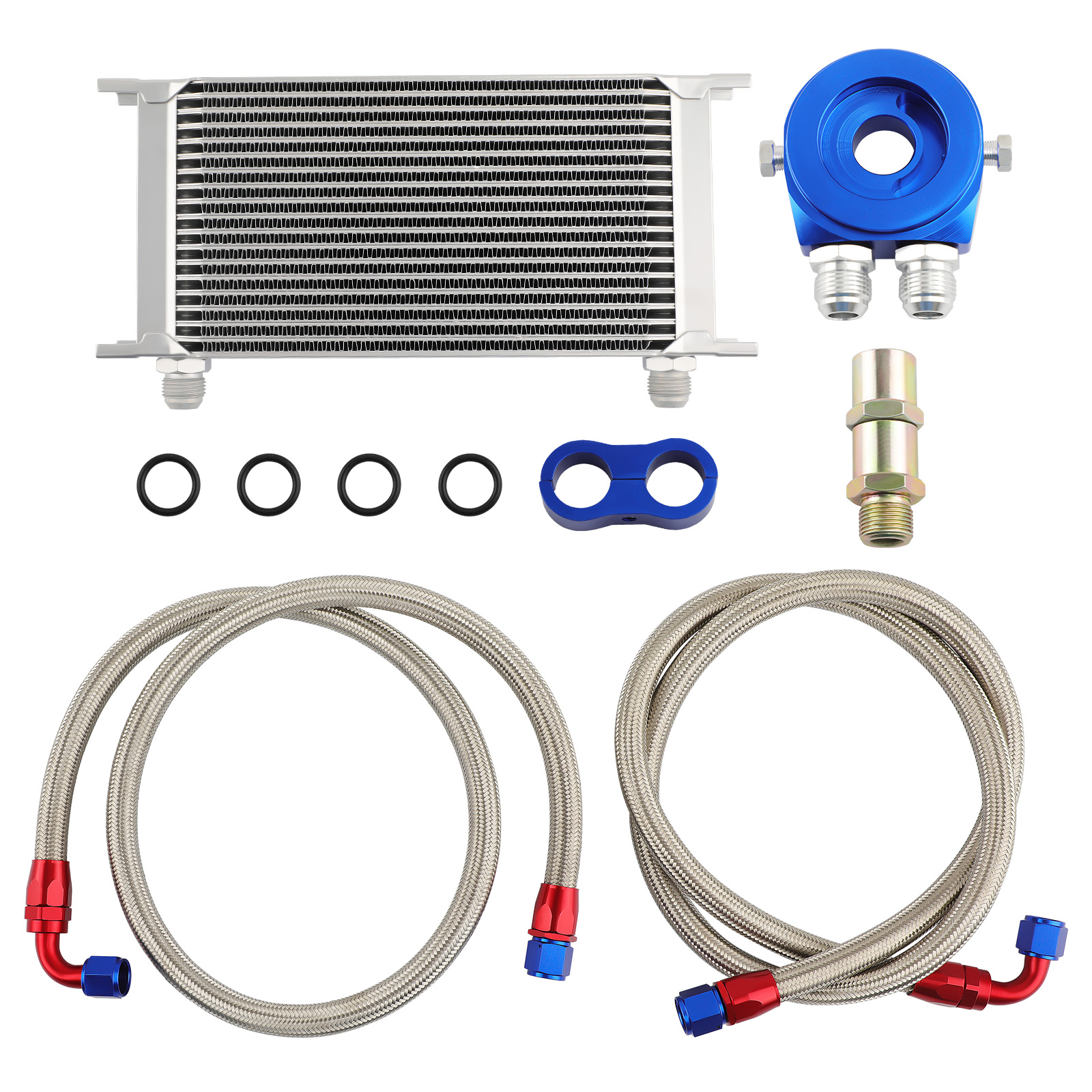 19 Rangées AN-10AN Universel Refroidisseur Huile Moteur Kit Oil Cooler Kit