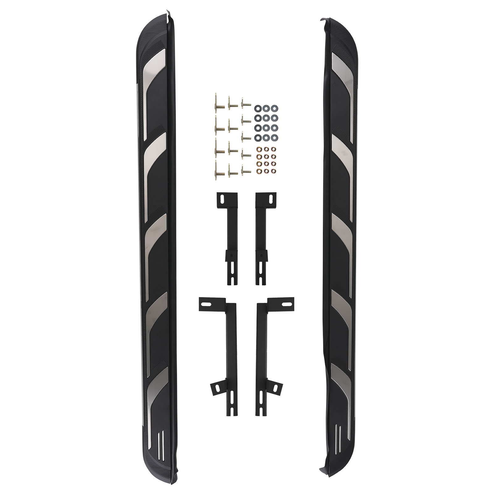 Black Side Step Running Board for AUDI Q7 2017-2023 4M 4MB Aluminum Pair