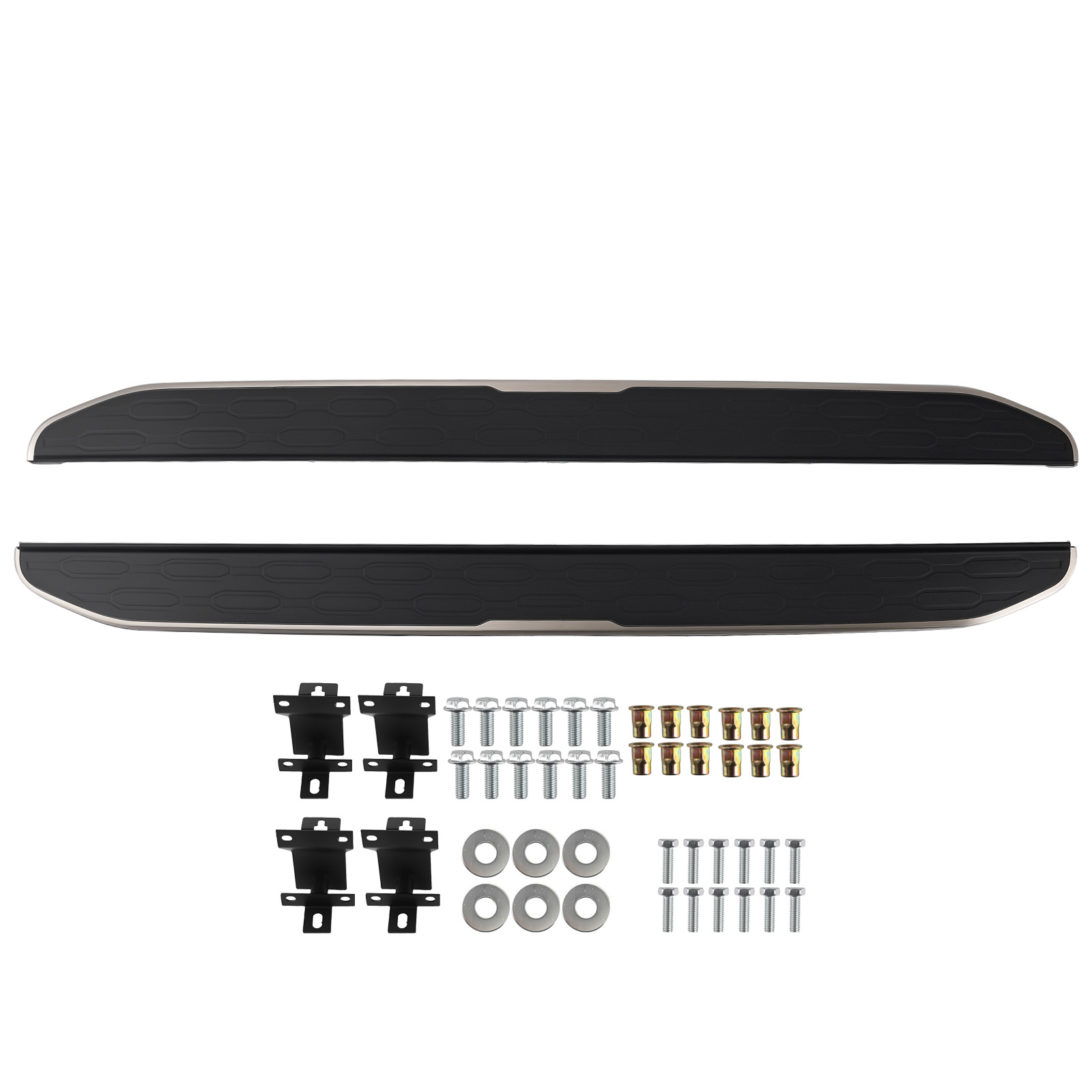 Anti-Slip Side Steps Bars for Land Rover Discovery Sport L550 2014-24 Pair Black