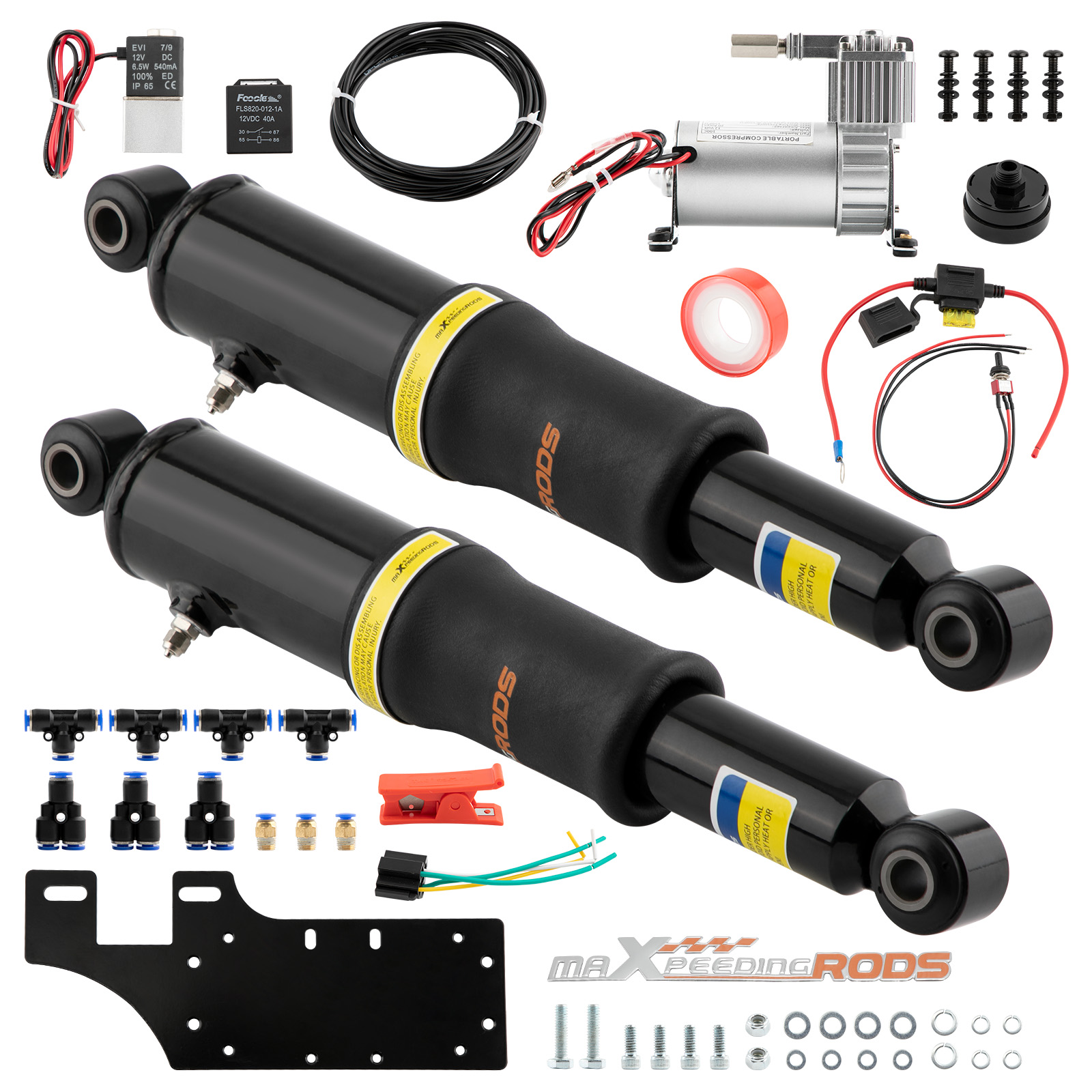 Air Shock Absorber Arrière for Harley Touring 1994-2025 Left Right + Pompe Air