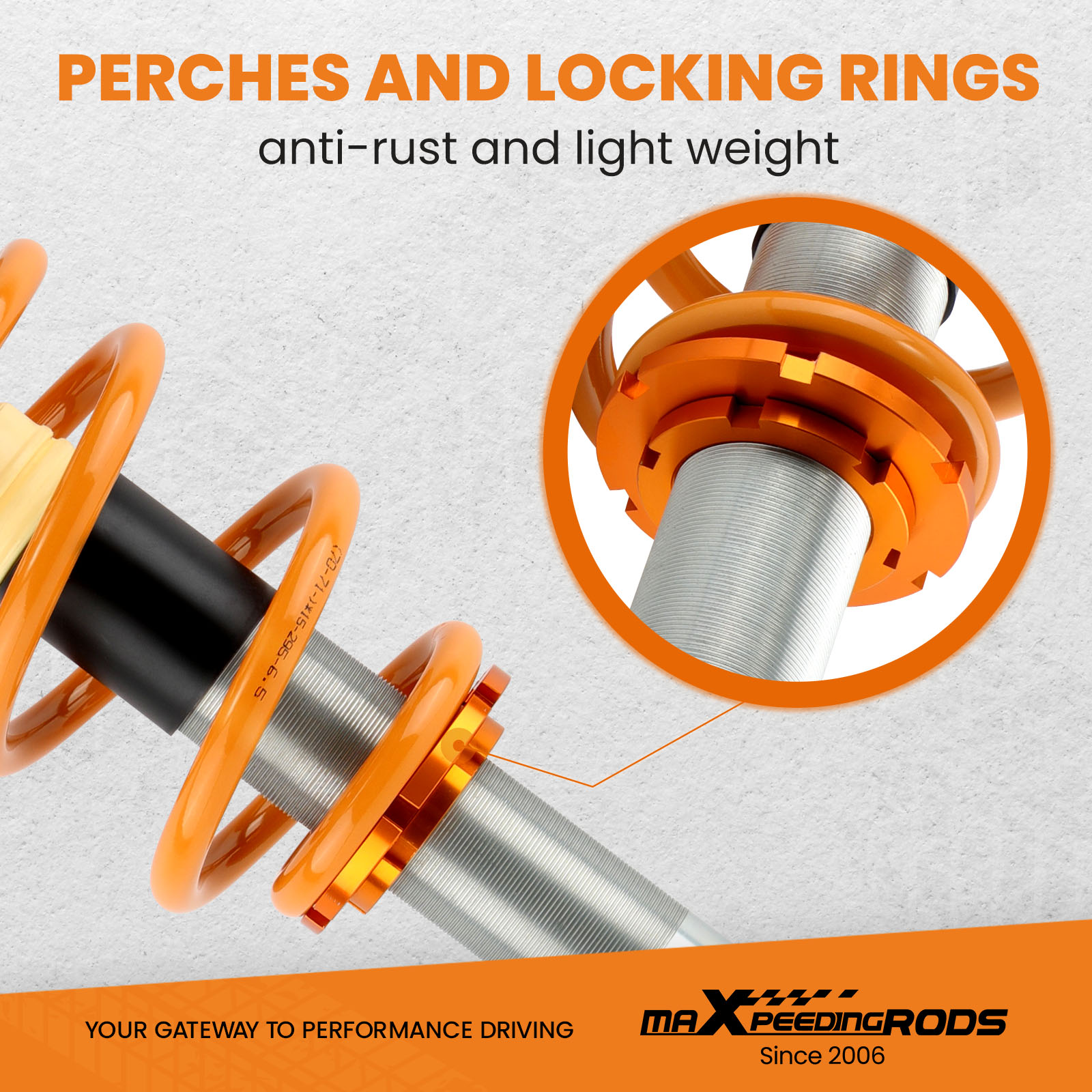 Anodised dual locking rings