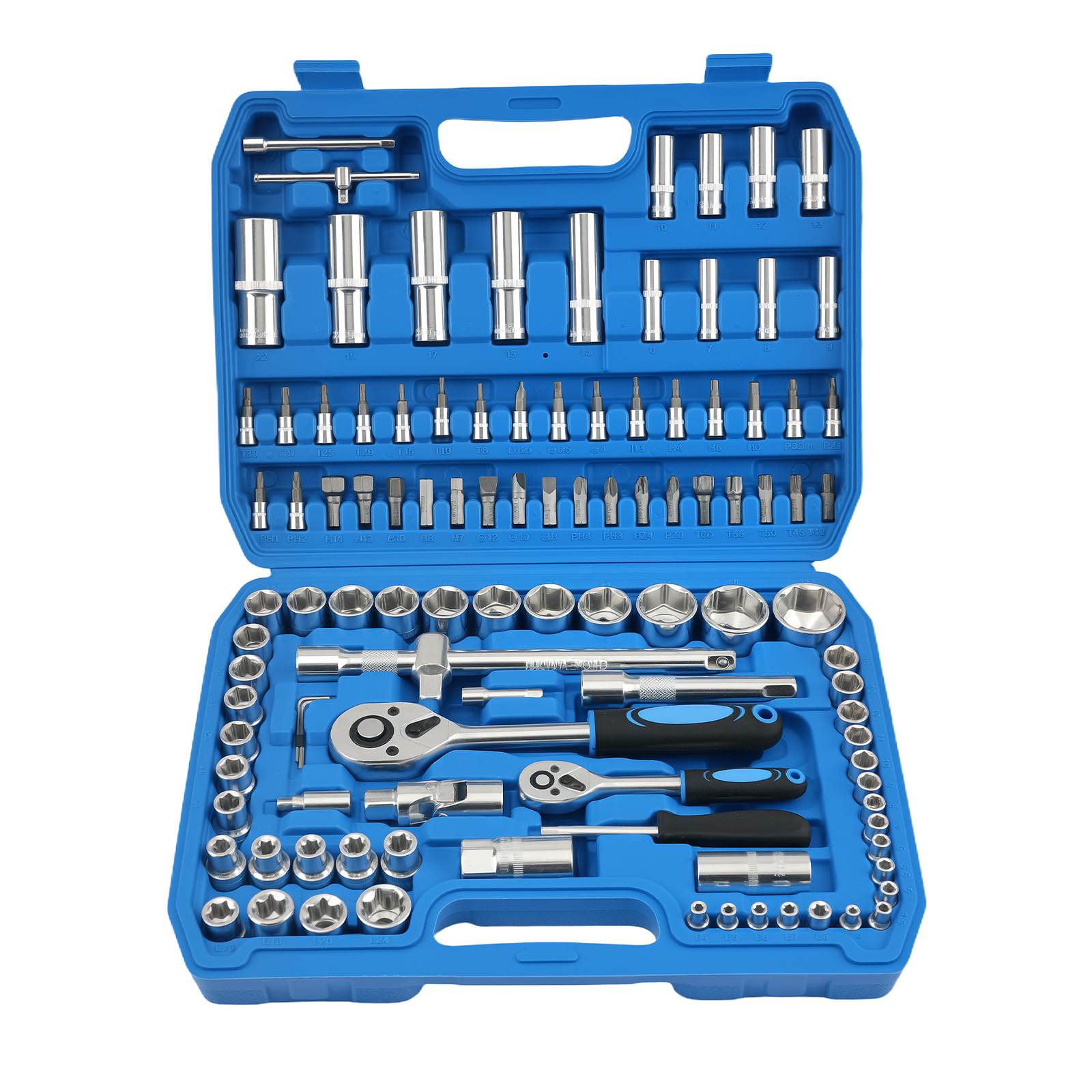 108PCS Mechanics Kit 1/2 1/4 Ratchet Socket Tool Set CR-V Storage Case