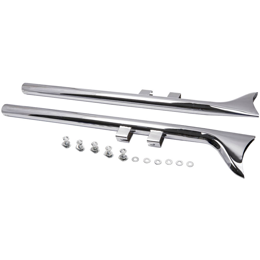 1-7/8” Fishtail échappement 36“ silencieux à enfiler For Harley Touring 95-16