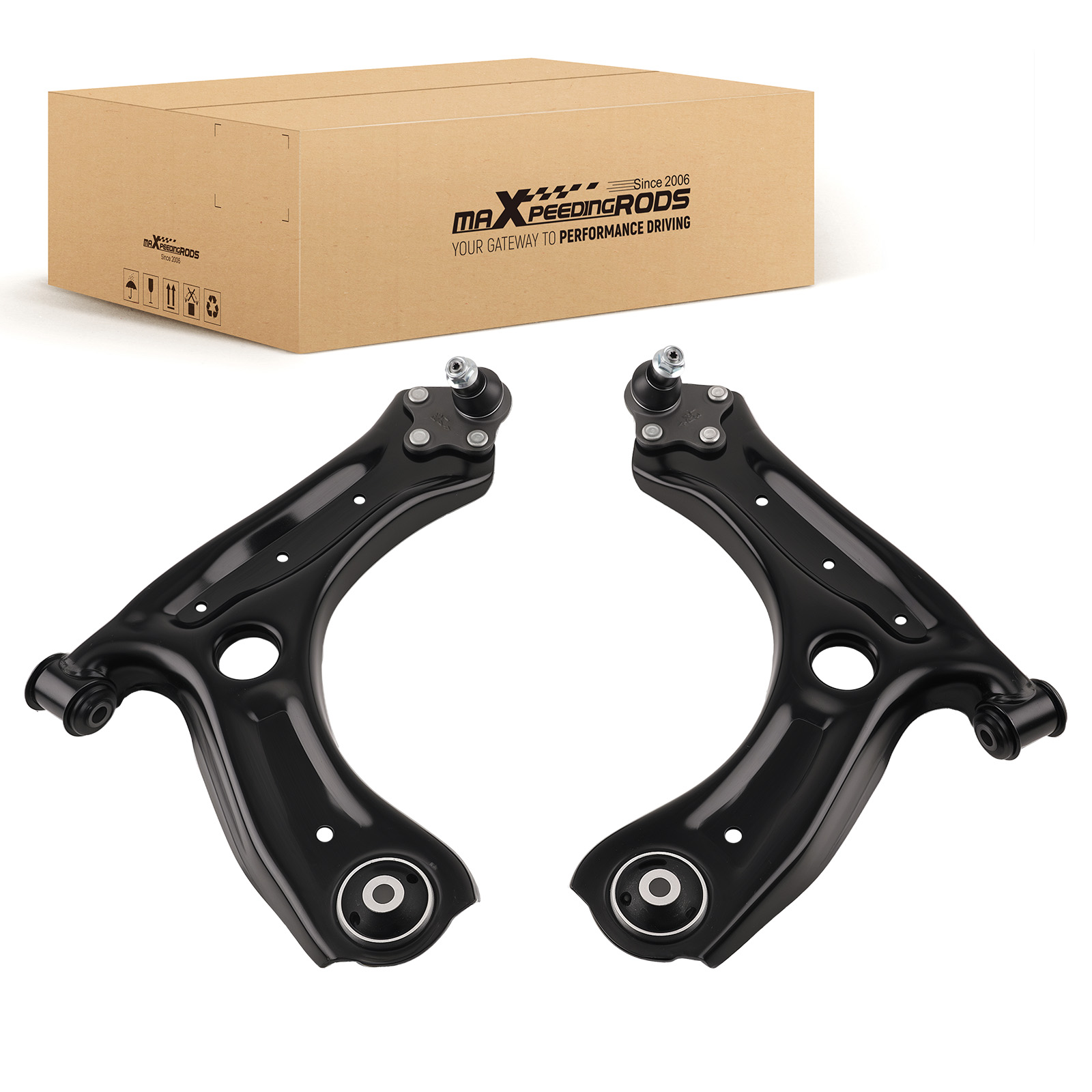 2X FRONT LOWER SUSPENSION WISHBONE CONTROL ARMS LEFT & RIGHT FOR VW POLO AUDI A1