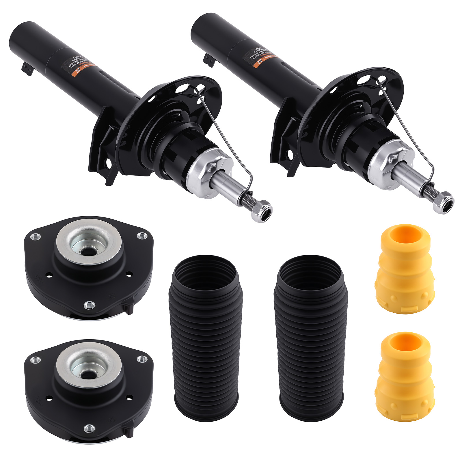 2 AMORTISSEUR+COUPELLE+KIT PROTECTION for Audi A3 8P Seat ALTEA LEON  50mm