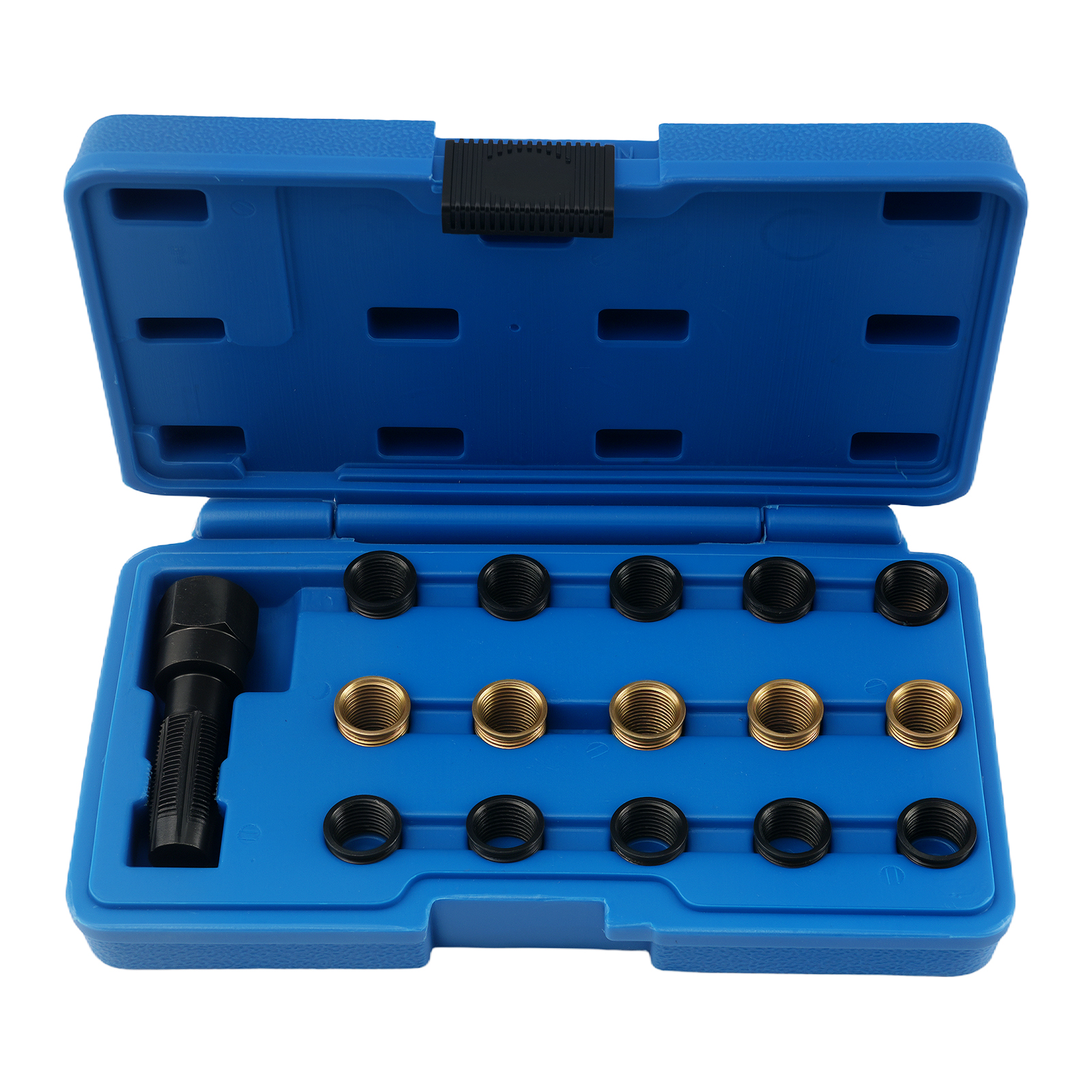 16 Piece Thread Reamer Insert M14 M16 Spark Plug Repair Kit with Case