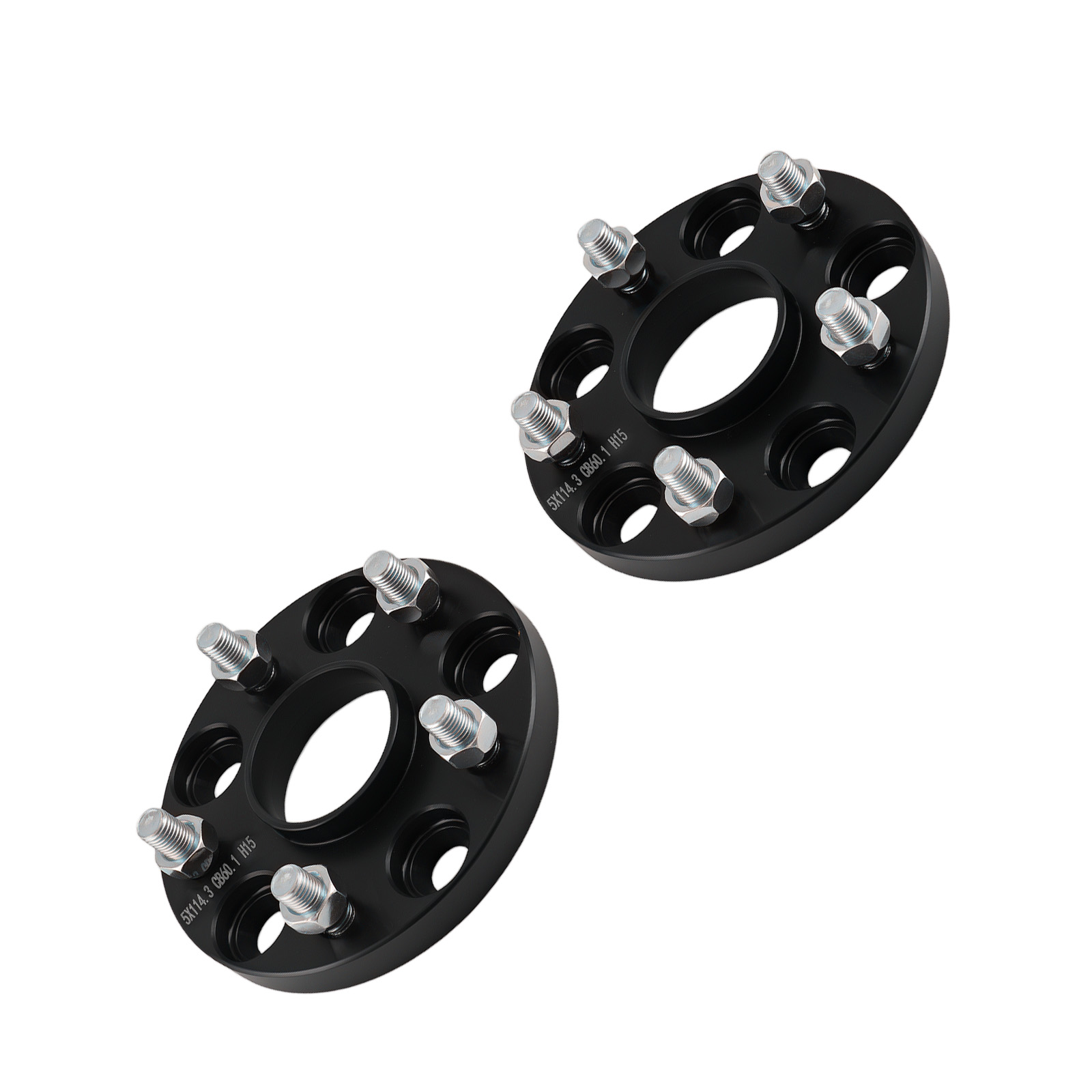 15mm Black Wheel Spacers for Toyota RAV4 1995-2006 5x114.3 Hub Centric M12x1.5